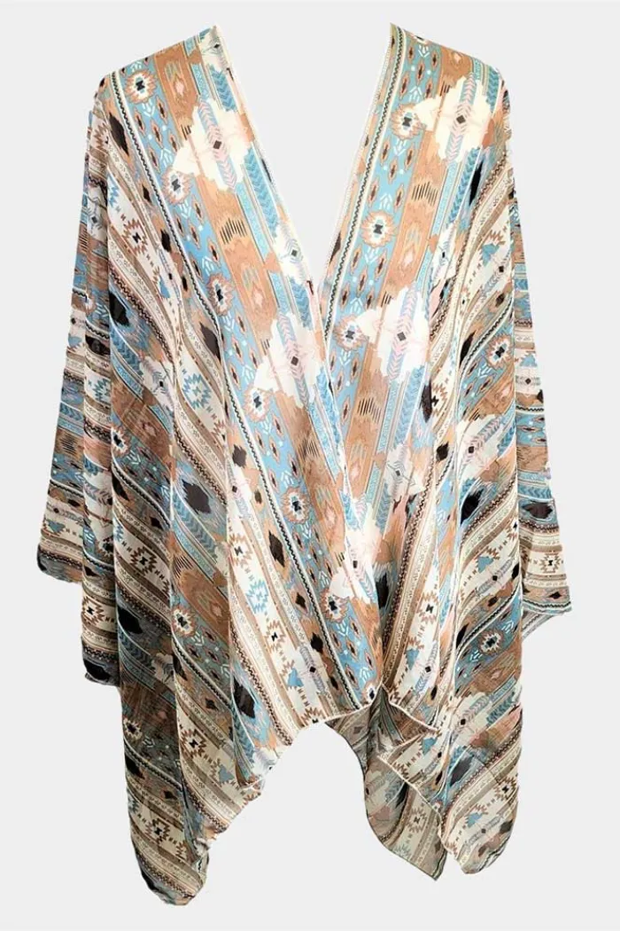 Boho Sheer Kimono Poncho
