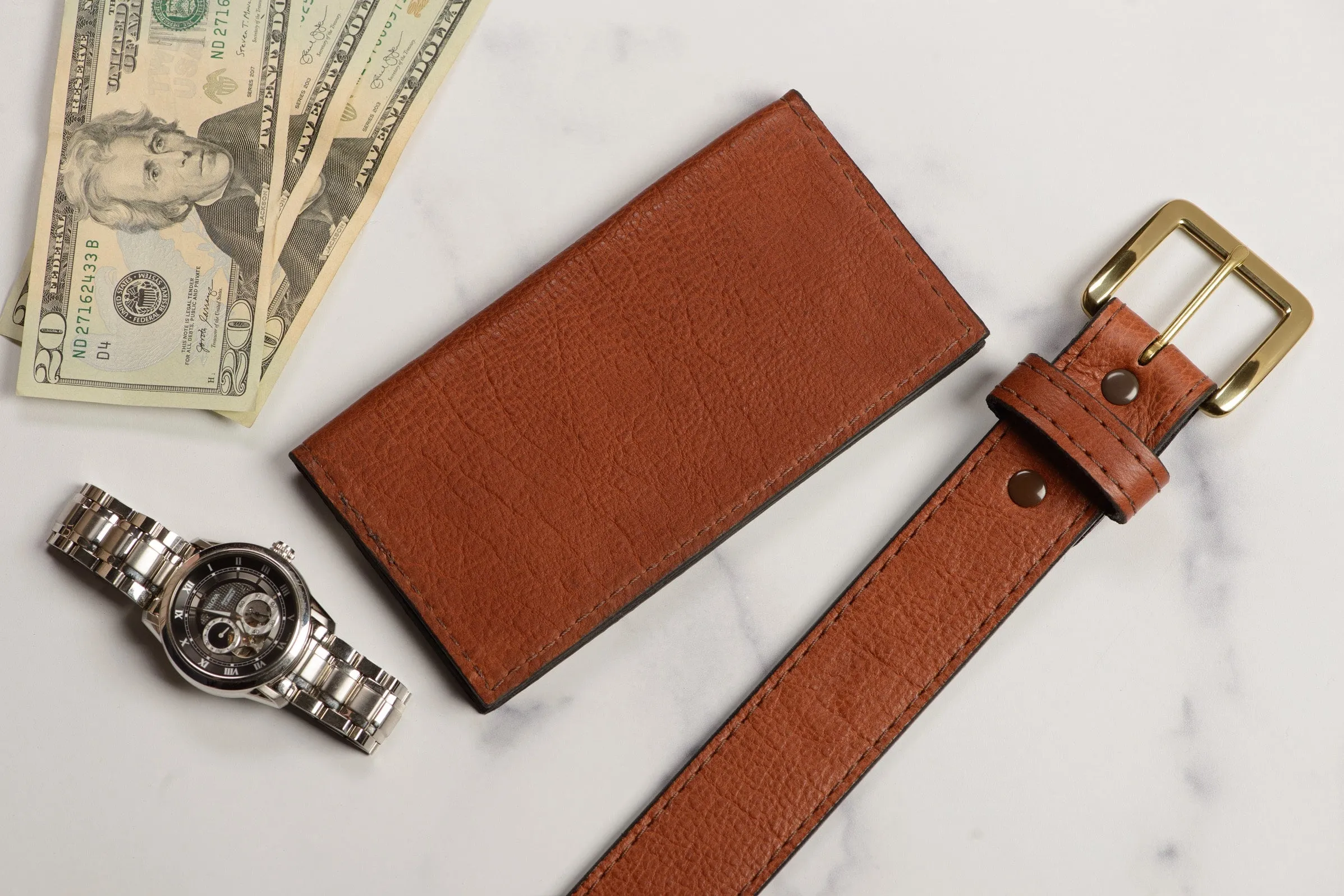 Brown American Bison Checkbook Cover