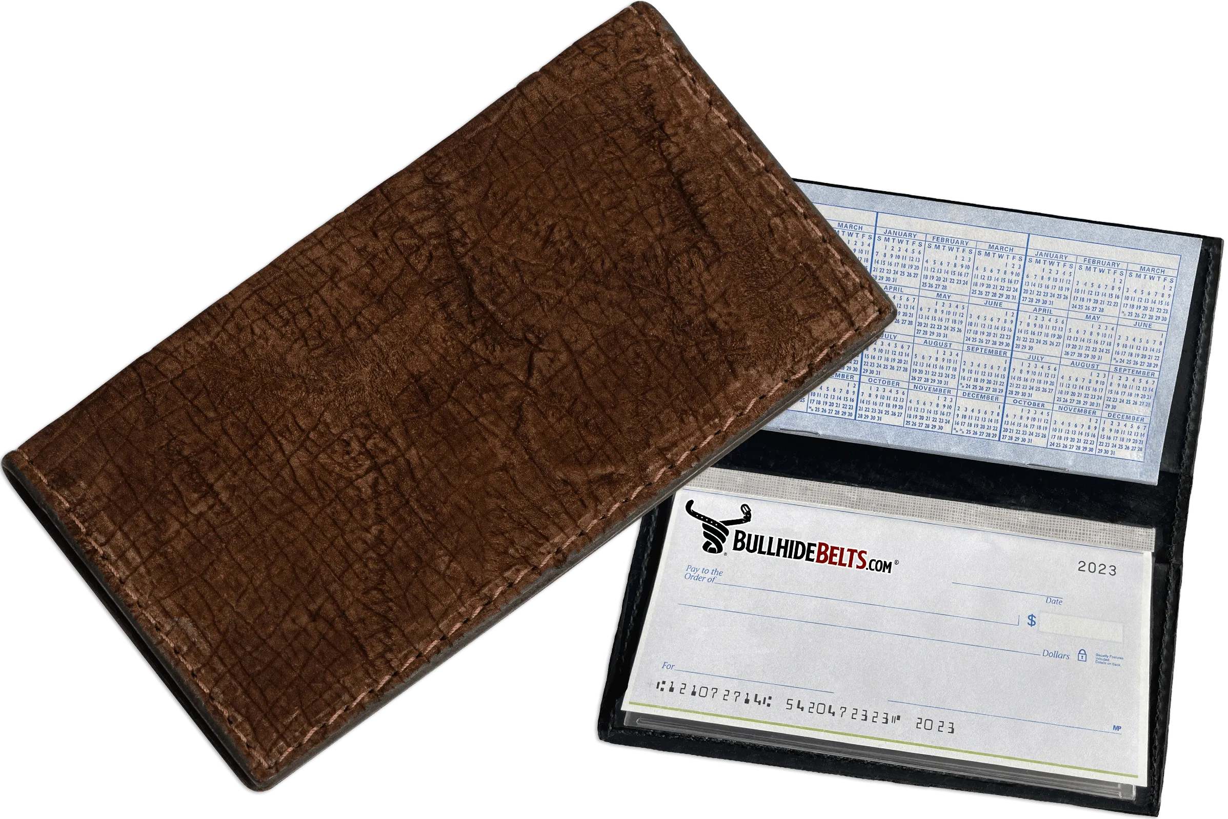 Brown Hippopotamus Checkbook Cover
