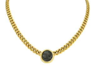Bulgari Ancient Coin 18 Karat Yellow Gold Monete Pegasus & Apollo Necklace