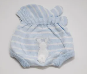 Bunny Diaper Cover and Hat Set