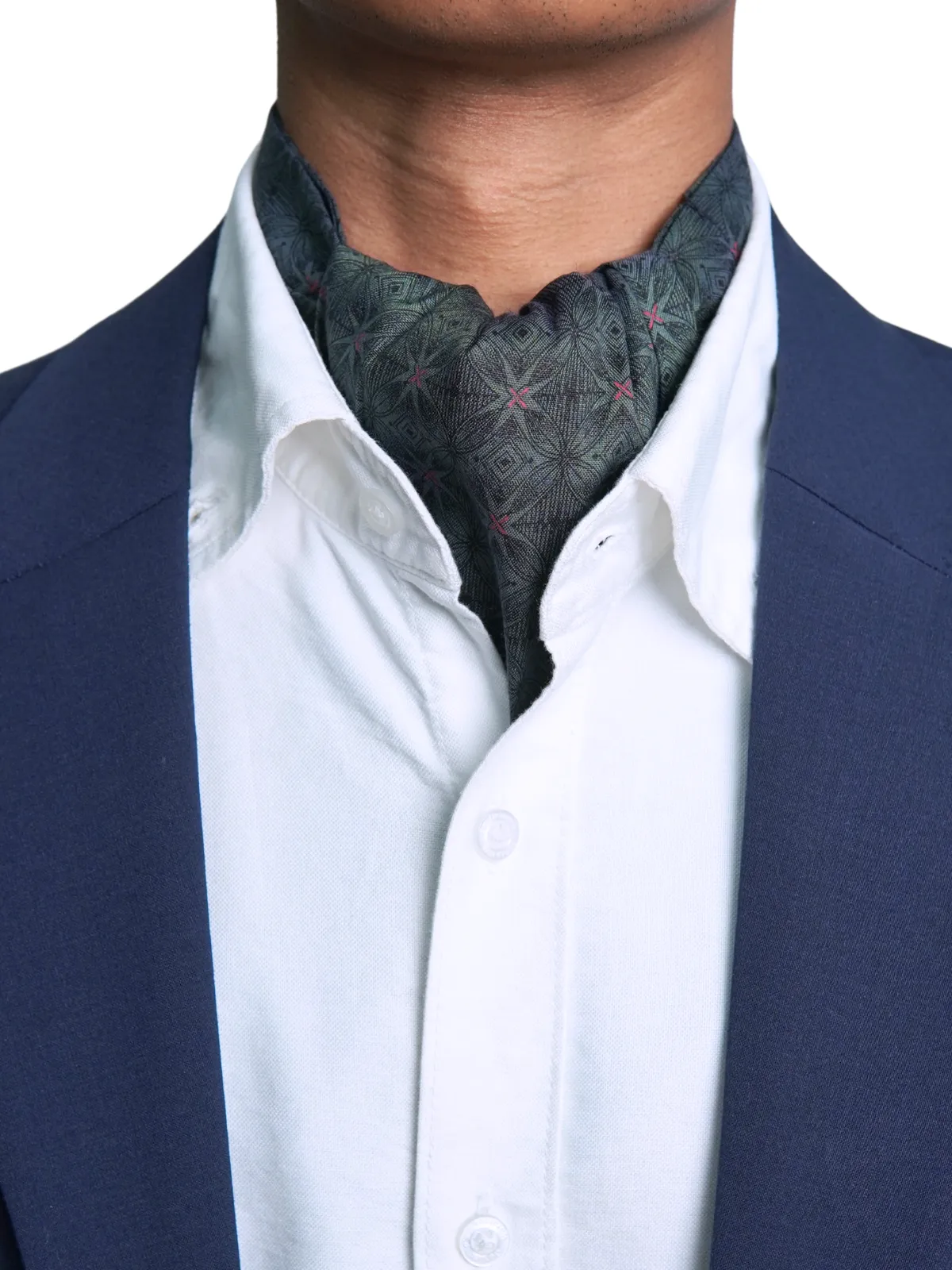 Burgundy Patterned Ascot