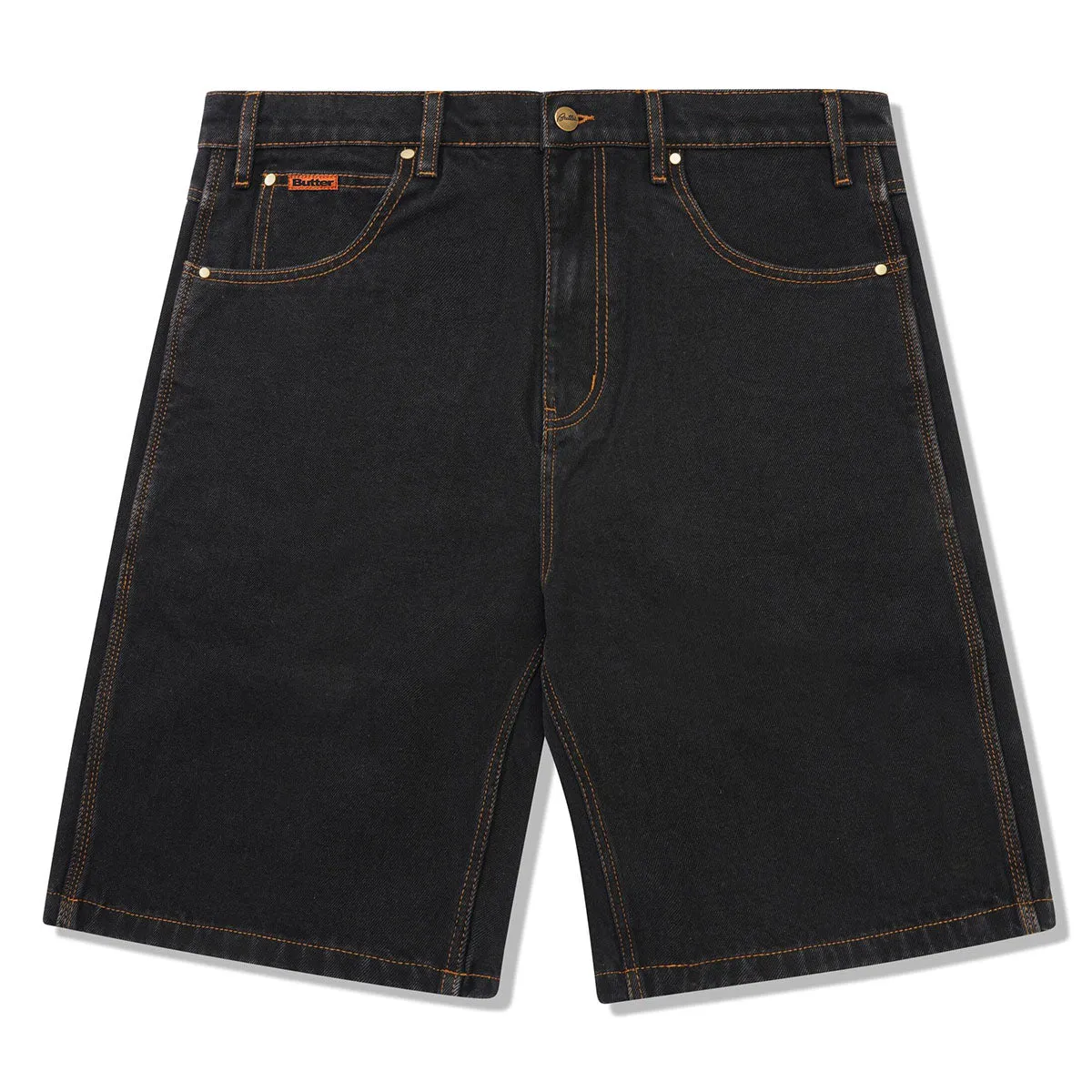 Butter Goods - Baggy Denim Shorts Washed Black