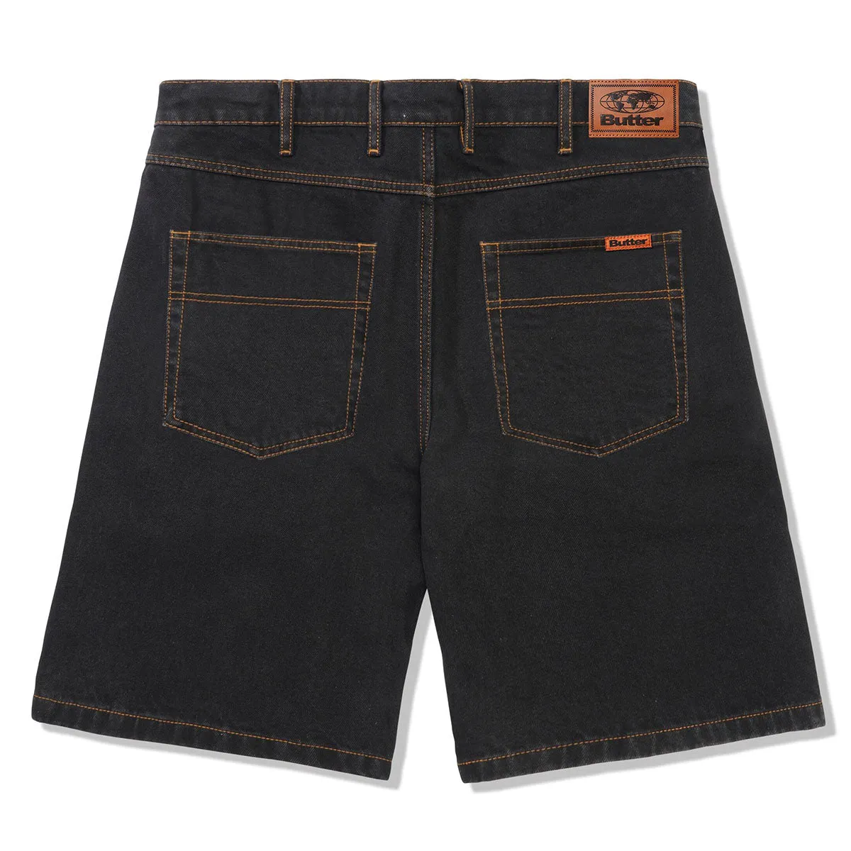 Butter Goods - Baggy Denim Shorts Washed Black