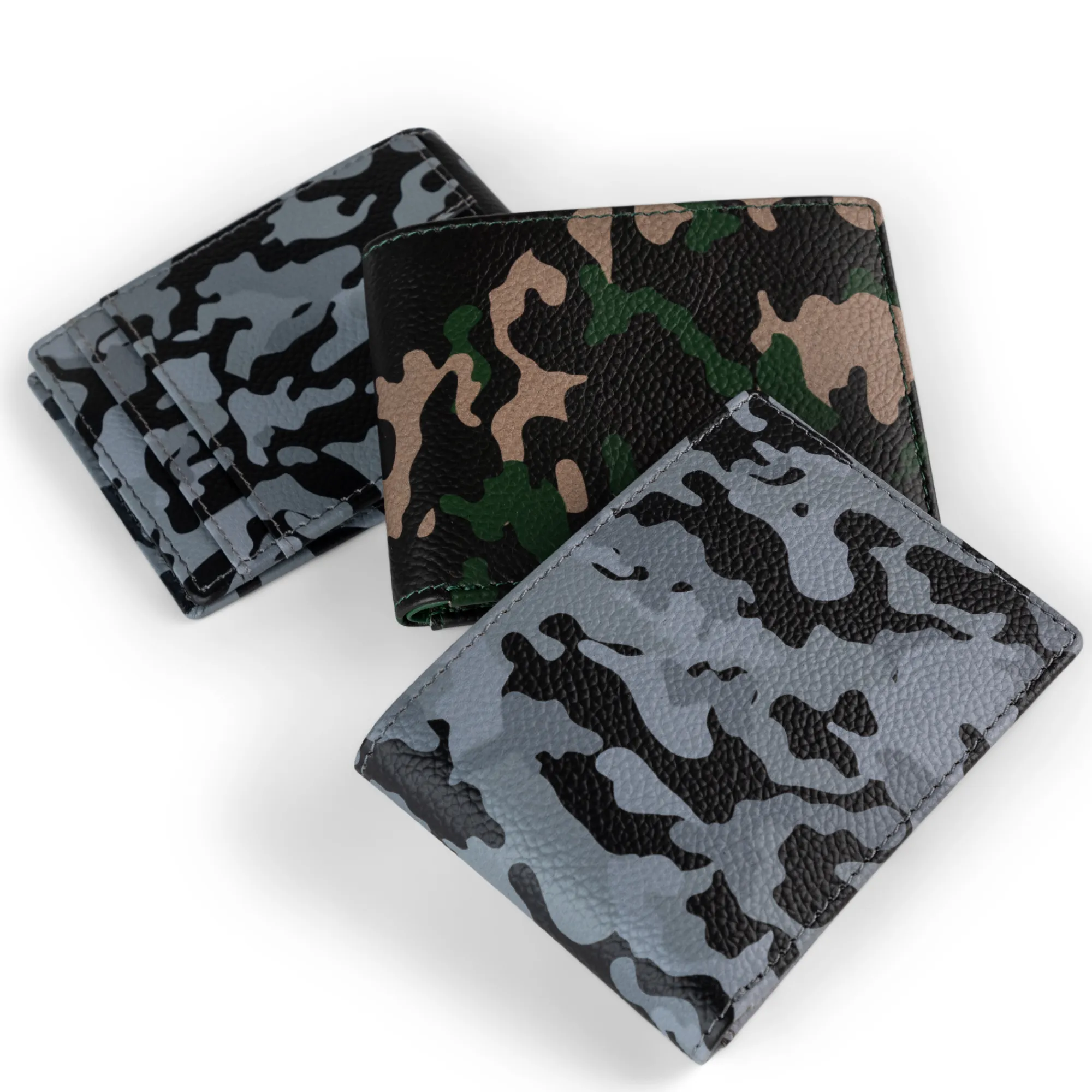 Camo Bifold Leather Wallet