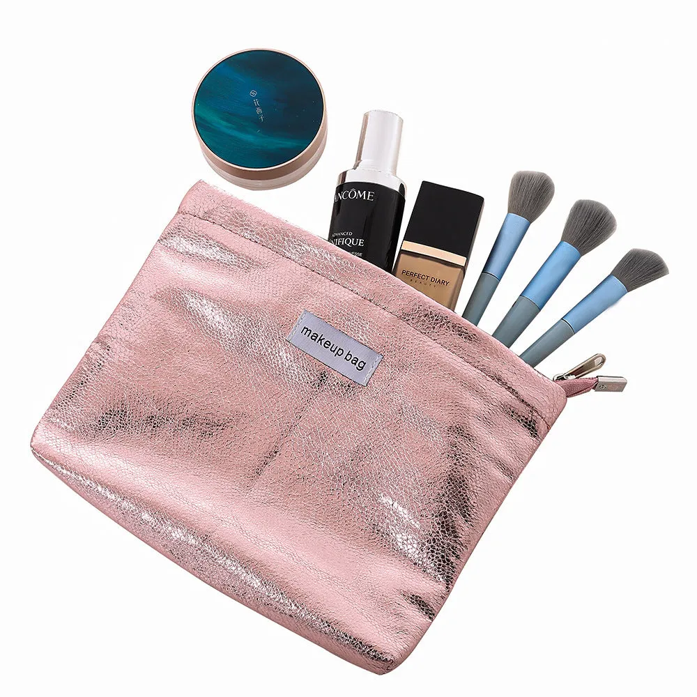 Capacity Leather High-grade Flash Portable Female Cosmetic Bags