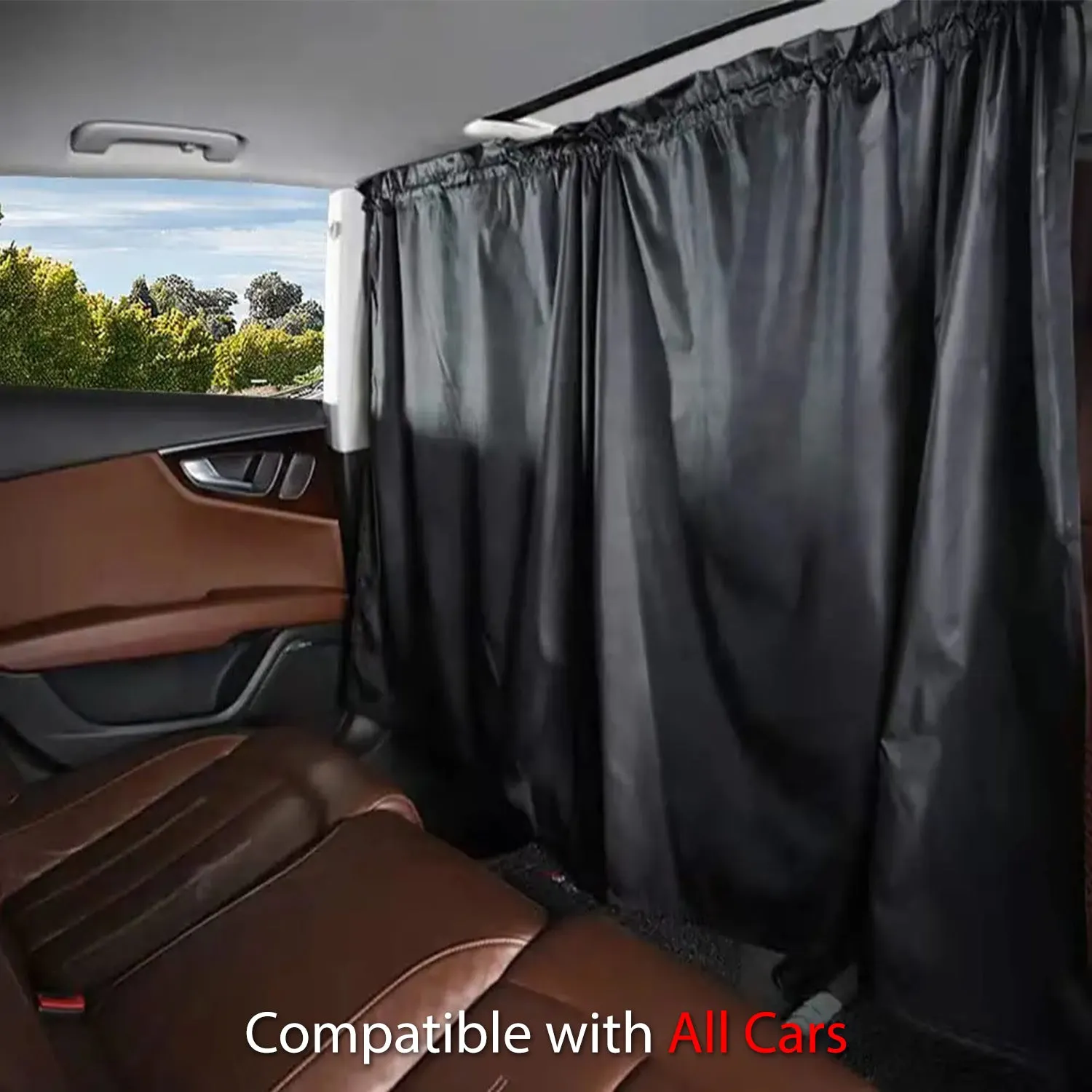 Car Divider Curtain Sun Shade, Custom fit for Car, Removable Car Front Rear Seat Privacy Divider Curtains