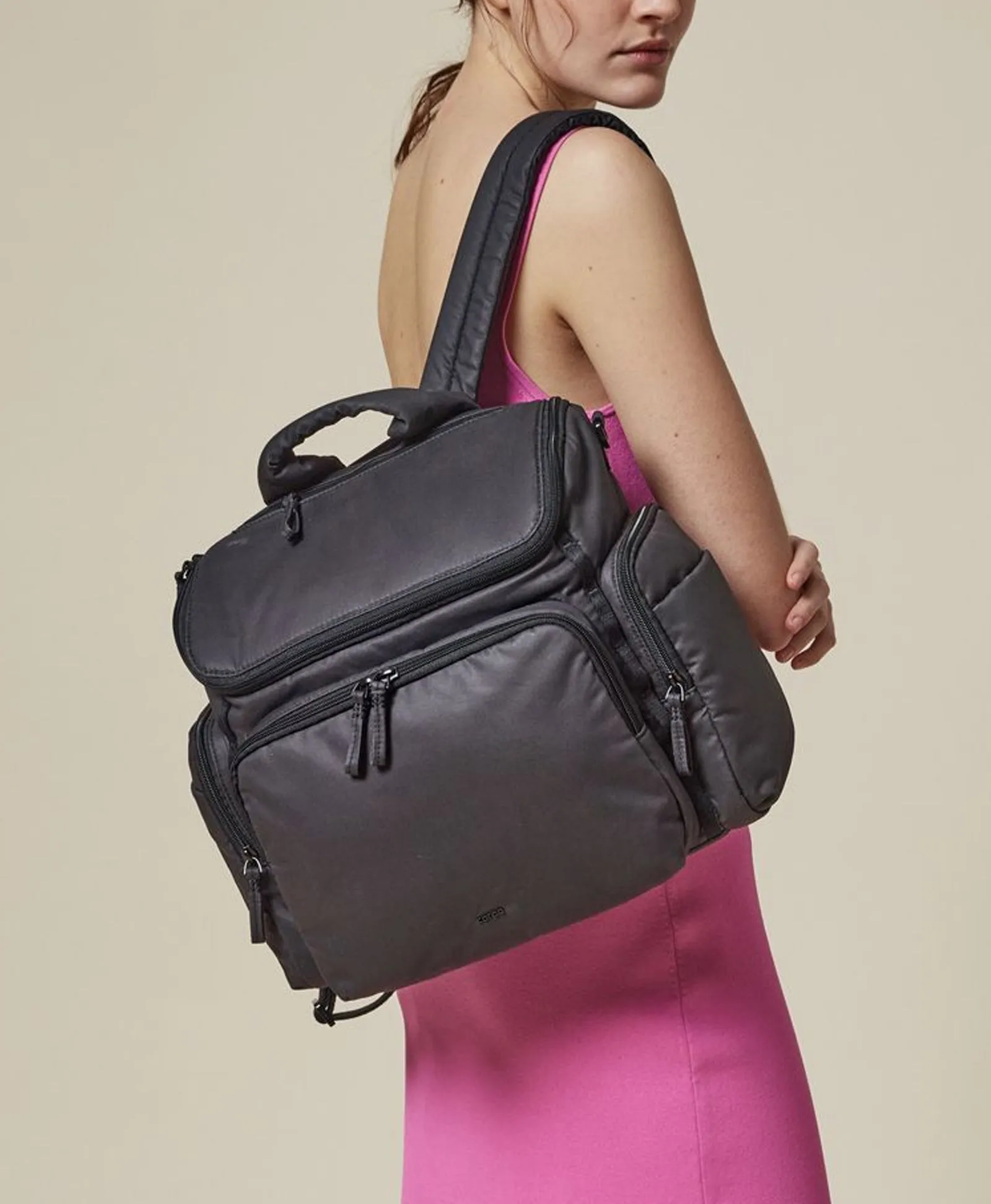 Caraa Baby Bag | Medium in Black Cotton