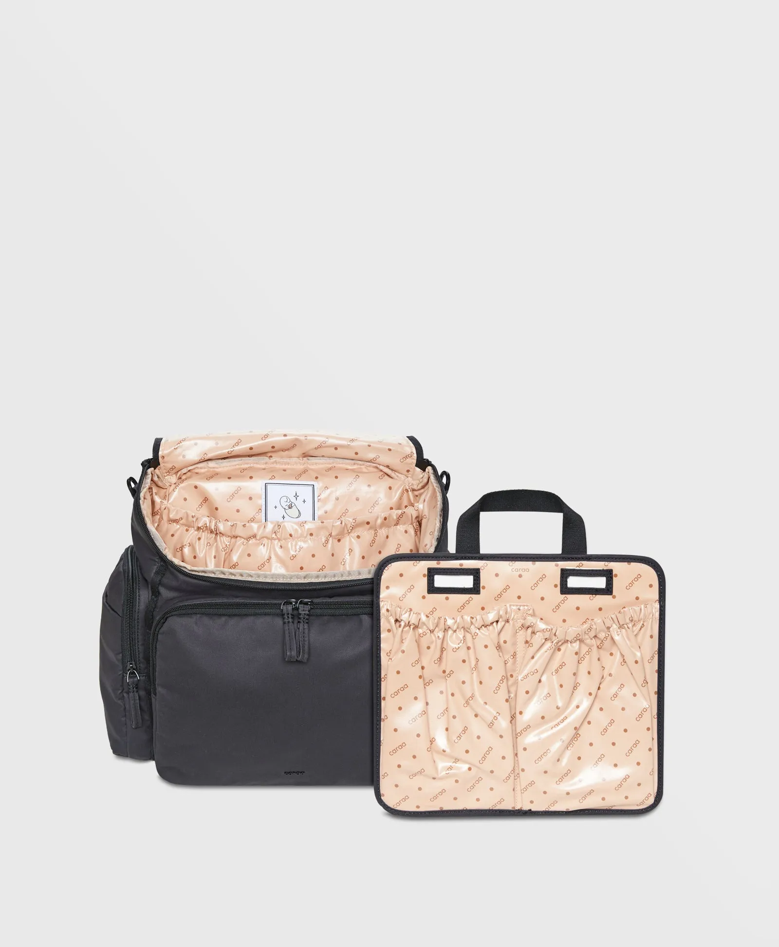 Caraa Baby Bag | Medium in Black Cotton