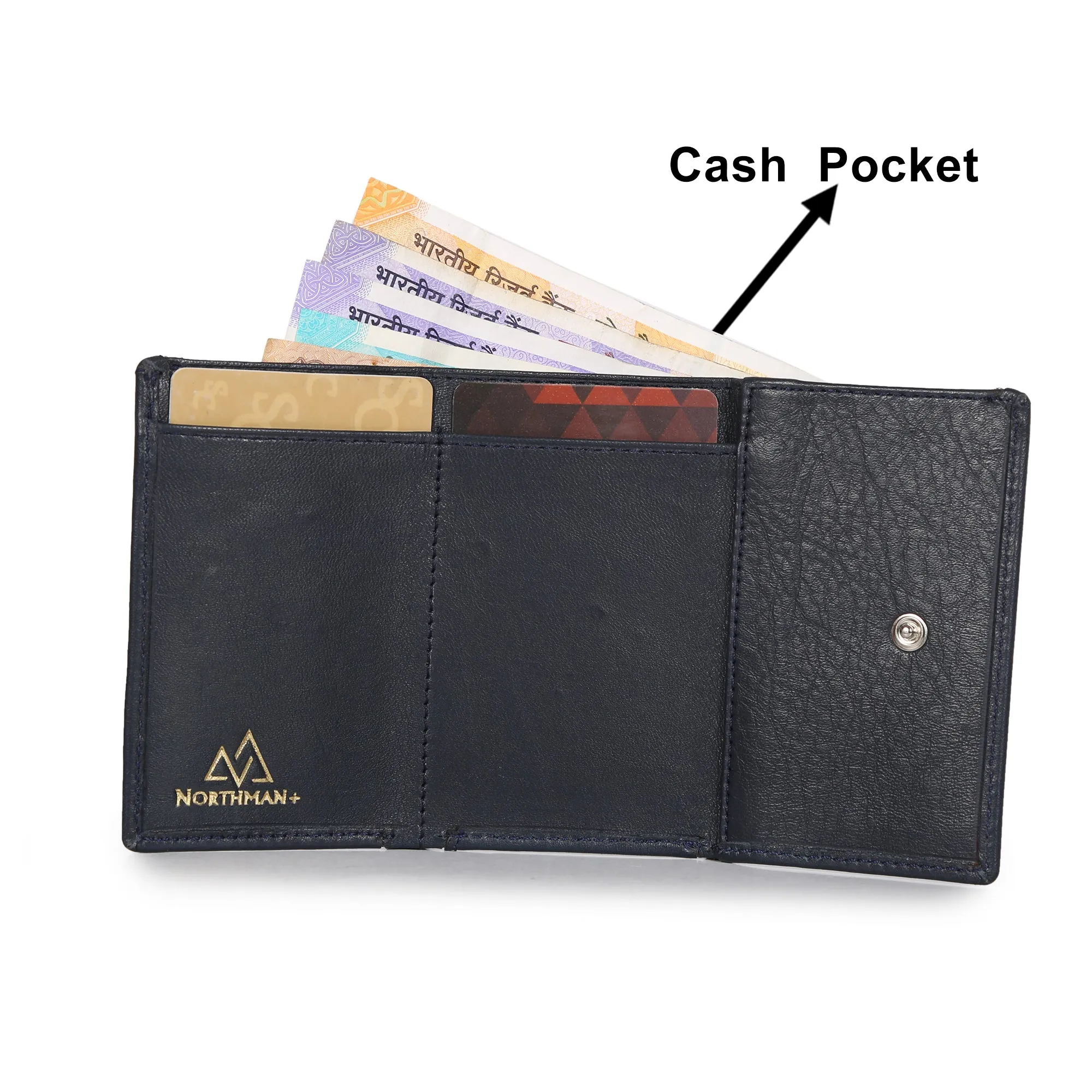 Card and Cash mini wallet in Navy Blue : The YBR series