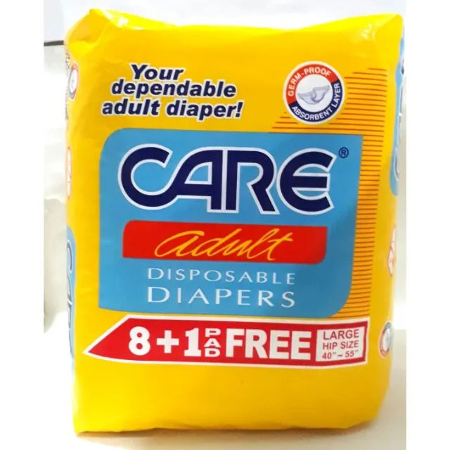 CARE ADULT DIAPER LRG 8`S