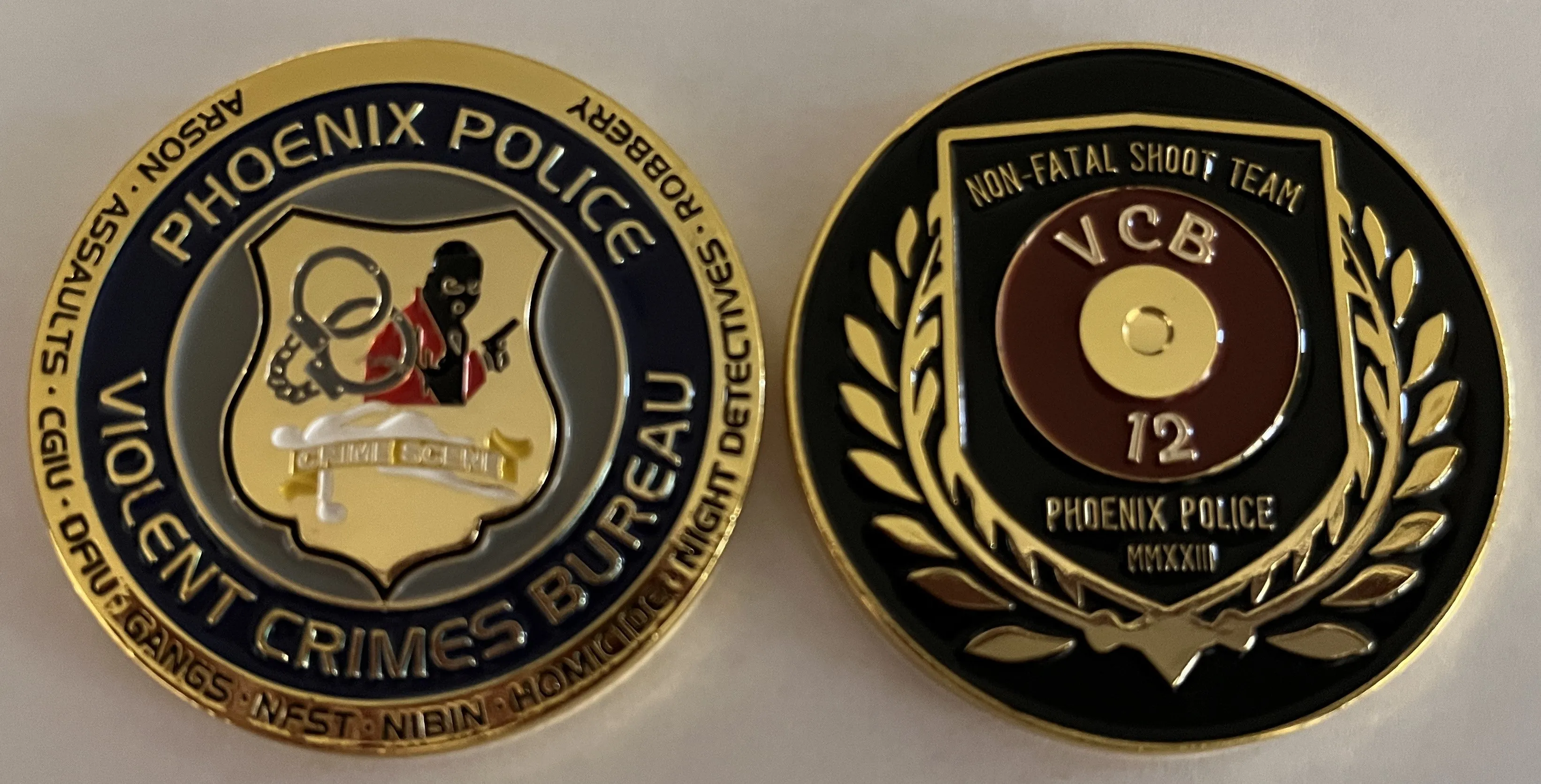 CHALLENGE COIN - NON-FATAL SHOOT TEAM /VIOLENT CRIMES BUREAU (VCB)