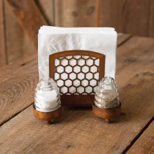 Charming Honey Hive Caddy for Your Salt, Pepper, and Napkins