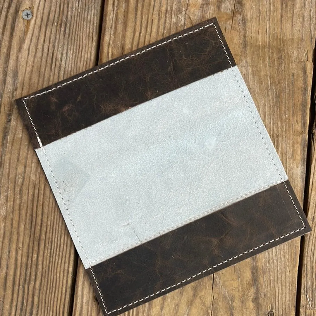 Checkbook Cover - Black & White w/ Watermelon Wine