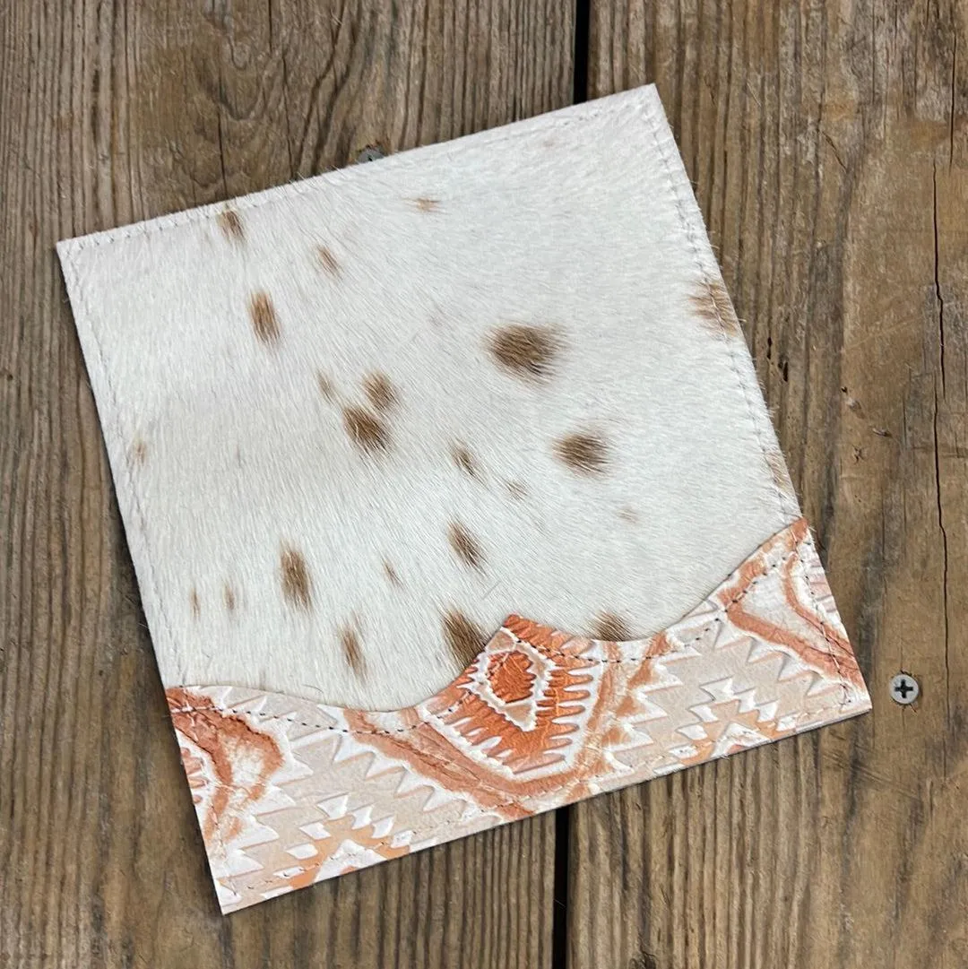 Checkbook Cover - Longhorn w/ Copper Penny Aztec