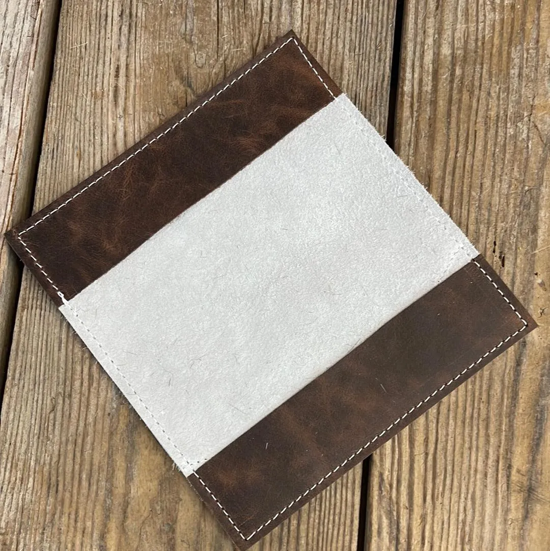 Checkbook Cover - Longhorn w/ Copper Penny Aztec