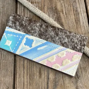 Checkbook Cover - Longhorn w/ Encanto Navajo