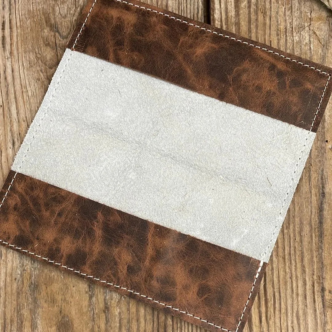Checkbook Cover - Longhorn w/ Encanto Navajo
