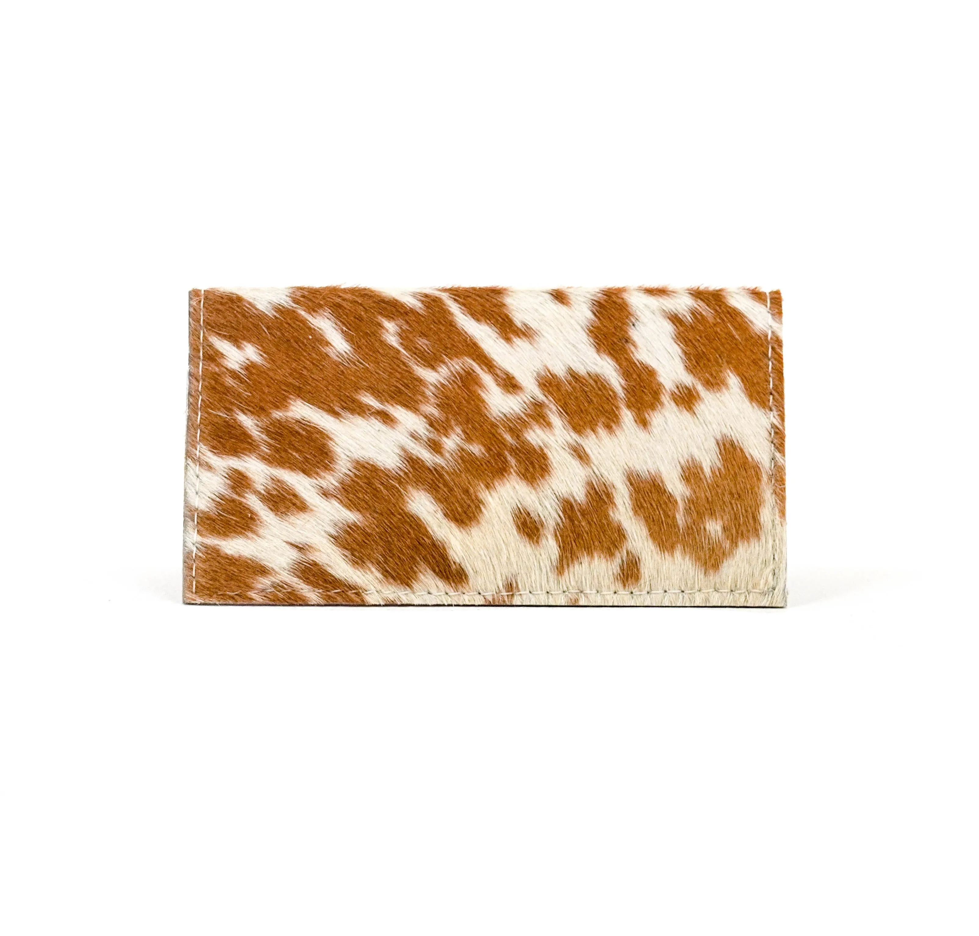 Checkbook Cover - Longhorn w/ Pink Roses