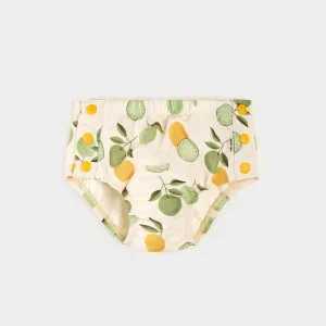 Citrus Print on Antique White Swim Diaper