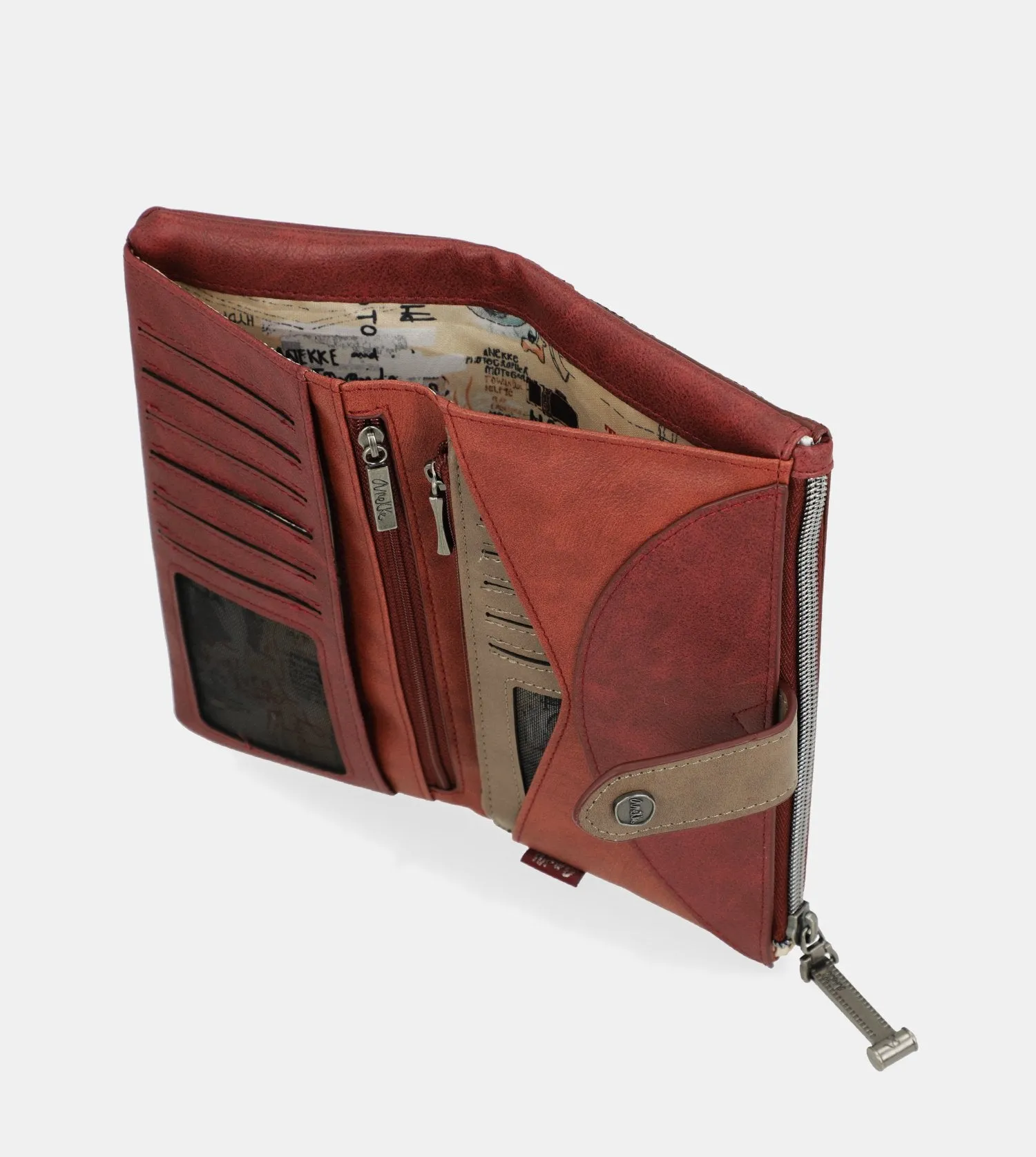 City Art flexible maroon wallet