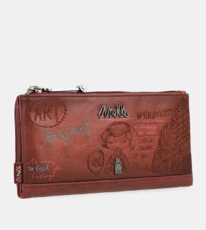 City Art flexible maroon wallet