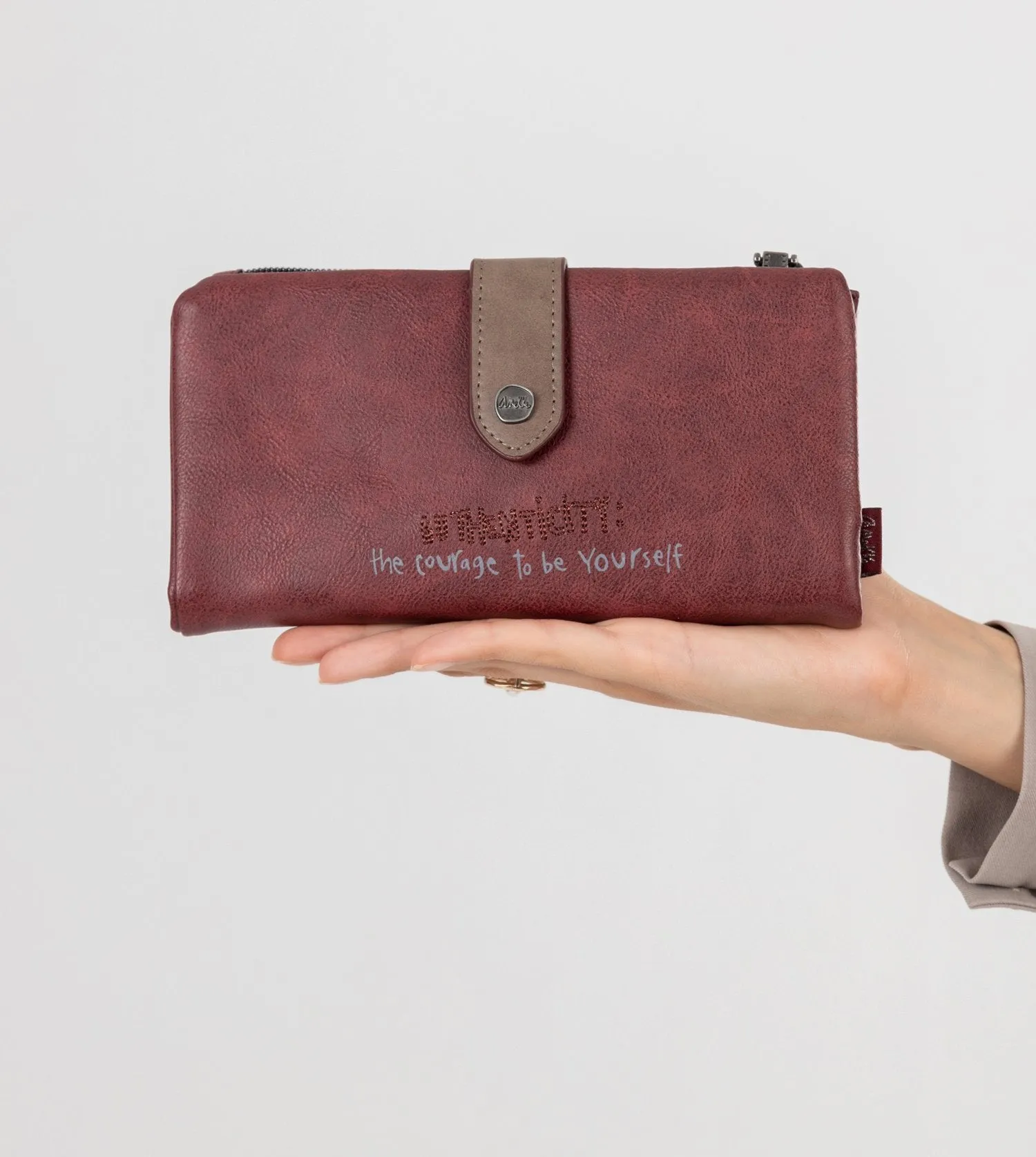 City Art flexible maroon wallet