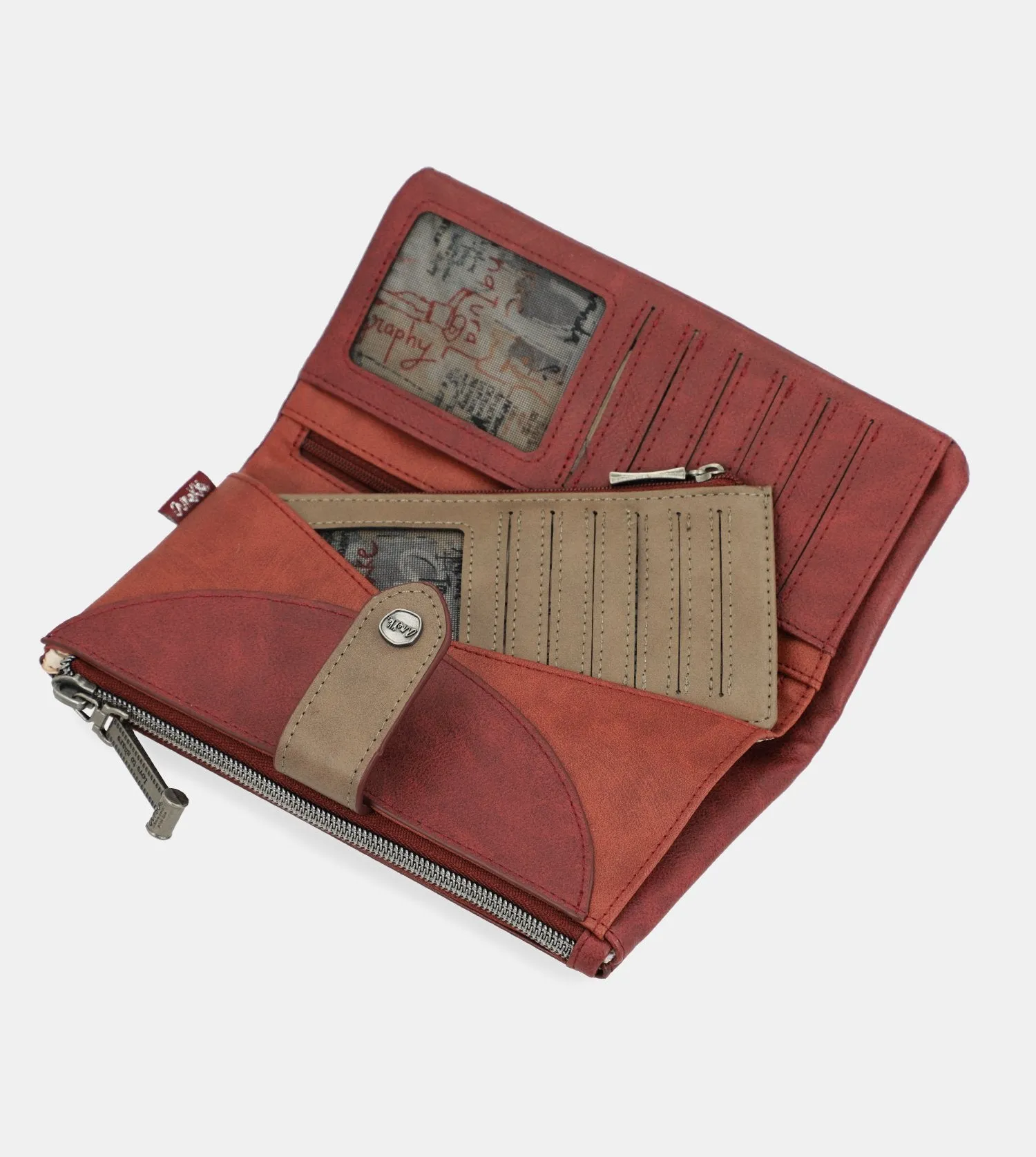 City Art flexible maroon wallet
