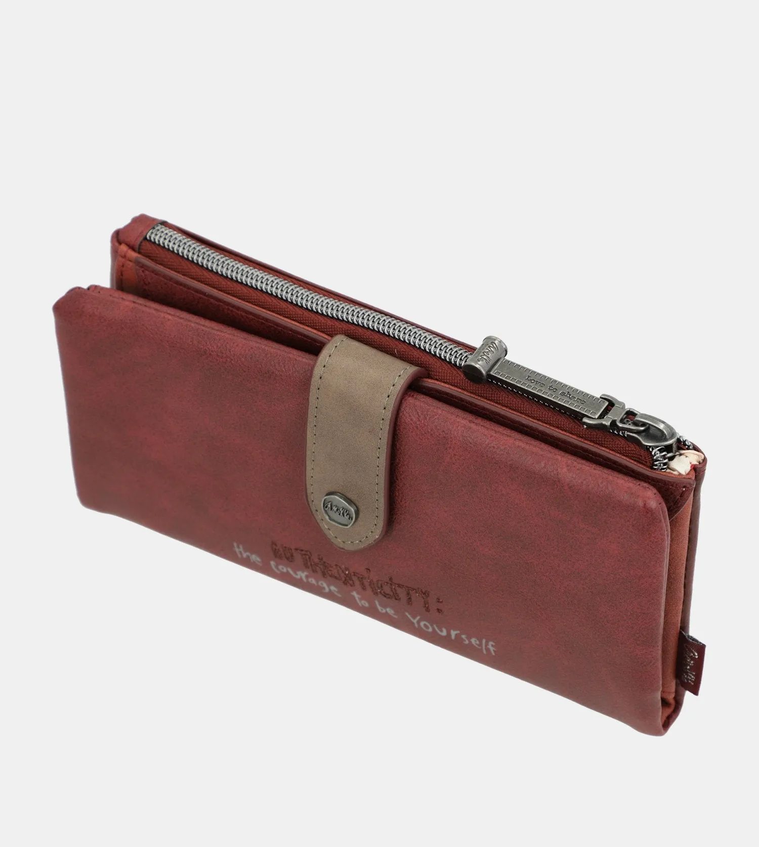 City Art flexible maroon wallet