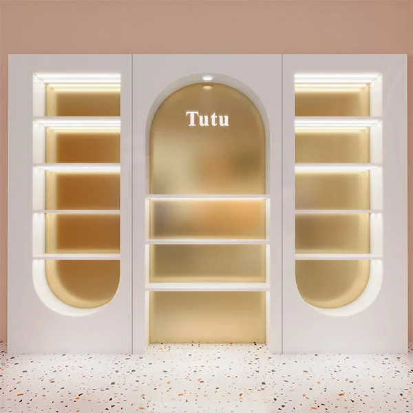 CM010 Cosmetic Store Makeup Wall Display Rack LED Light