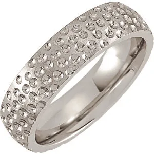Cobalt 6 mm Patterned Band Size 10.5