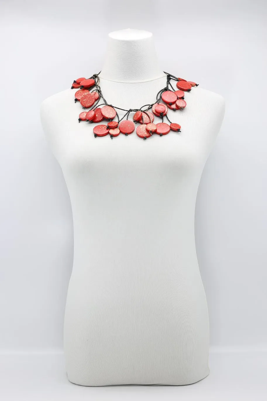Coin Tree Necklace - Hand-painted - Short