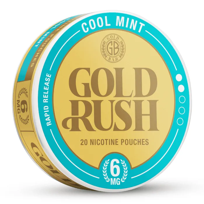 COLD MINT - GOLD BAR GOLD RUSH NICOTINE POUCHES - 20PCS