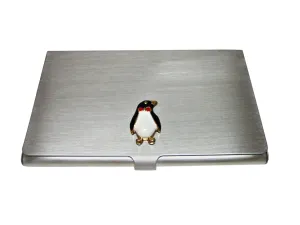 Colored Penguin Bird Business Card Holder