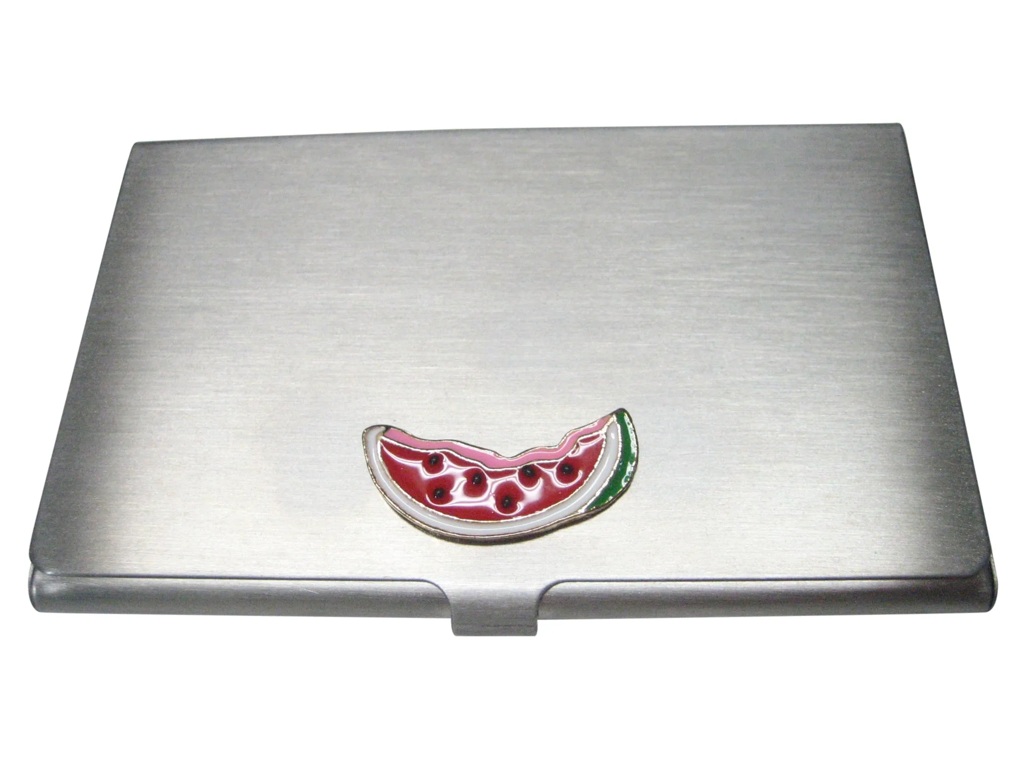 Colorful Half Eaten Watermelon Fruit Business Card Holder