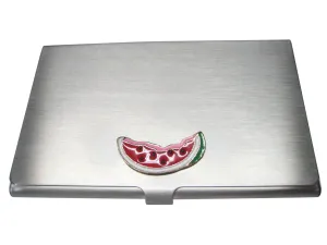 Colorful Half Eaten Watermelon Fruit Business Card Holder