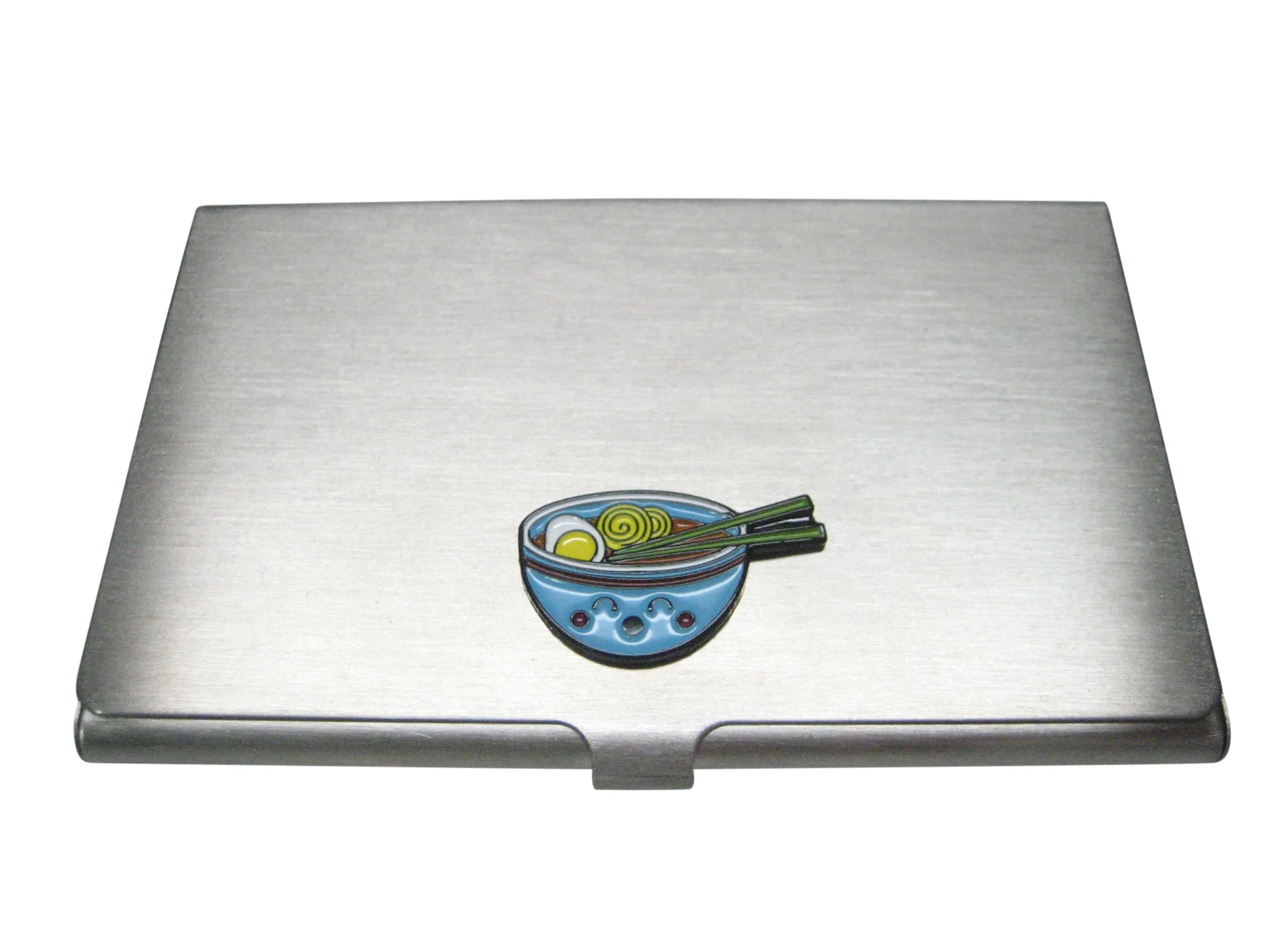 Colorful Happy Ramen Noodle Bowl Business Card Holder