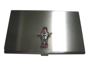Colorful Retro Robot Business Card Holder