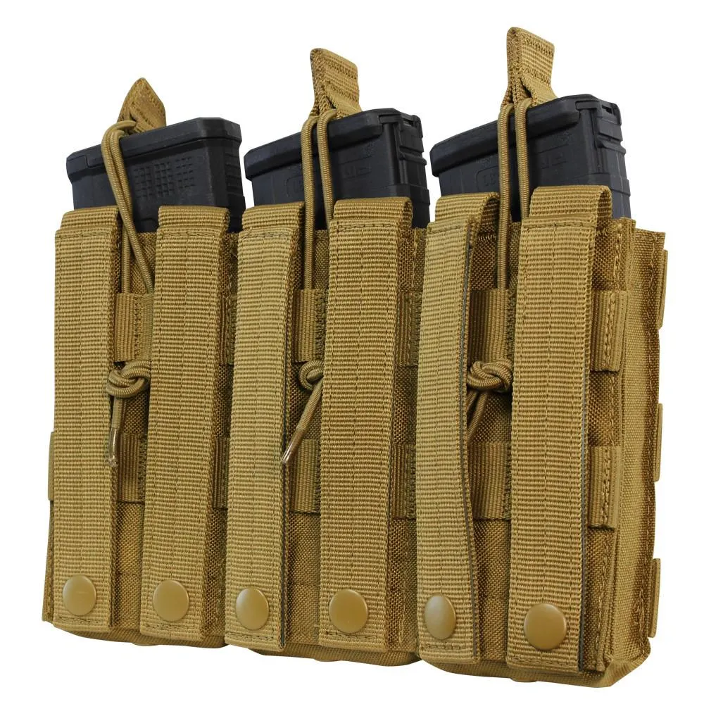 Condor Triple M4 Open Top Mag Pouch Coyote Brown