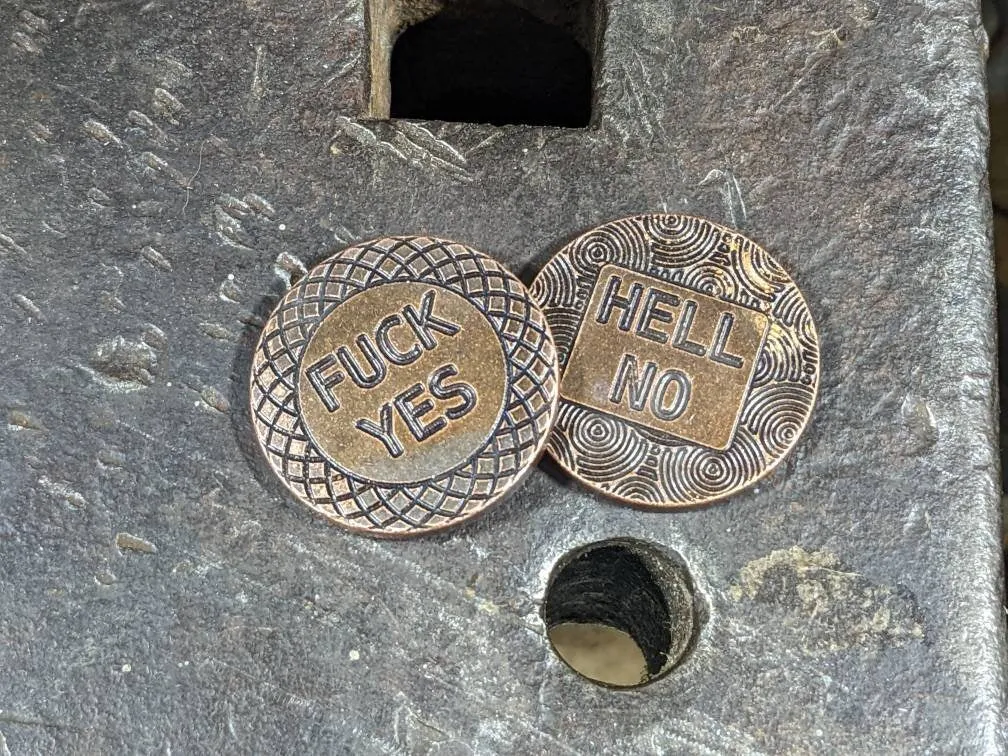 Copper Decision Coin