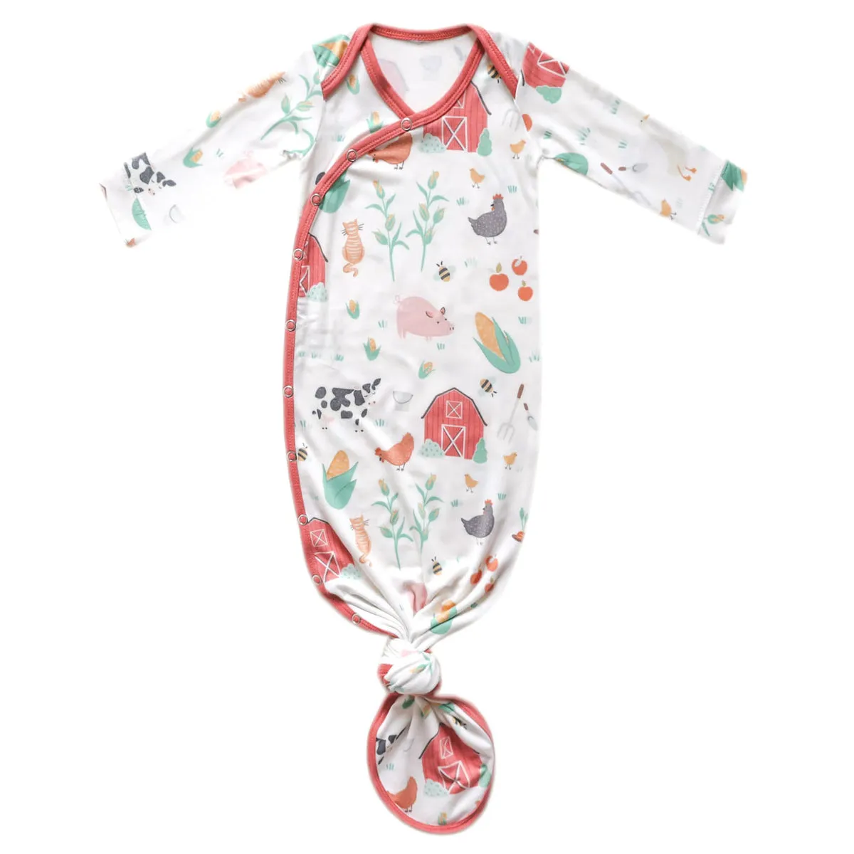 COPPER PEARL NEWBORN KNOTTED GOWN