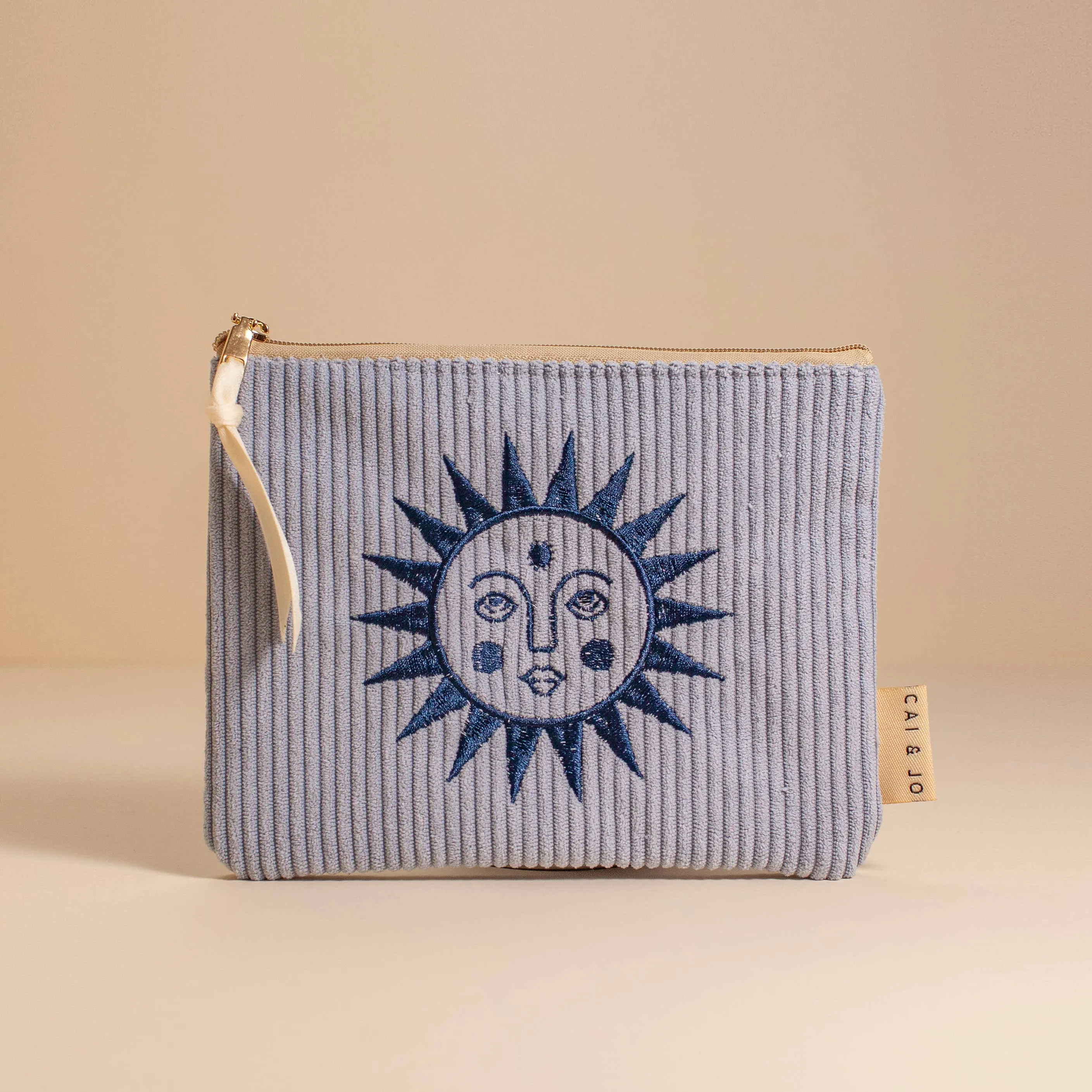 Corduroy Pouch in Seafoam Blue