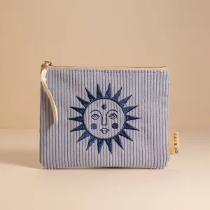 Corduroy Pouch in Seafoam Blue