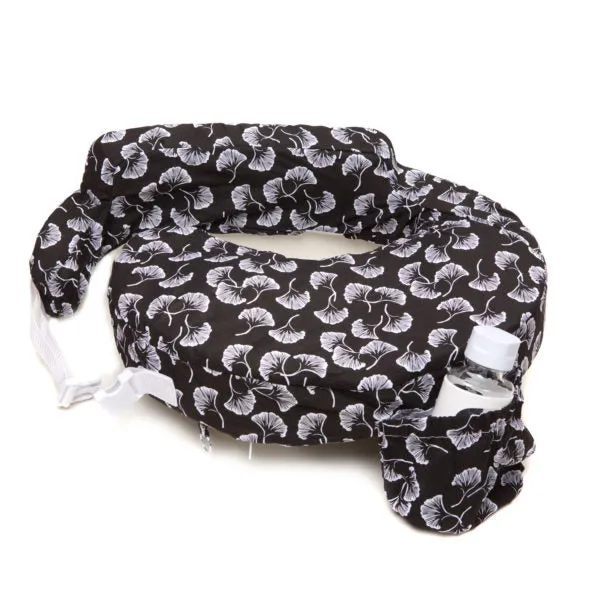 [Cover only] My Brest Friend Original Nursing Pillow Cover - Black/White Flowing Fans