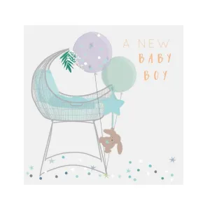 Crib New Baby Boy Card