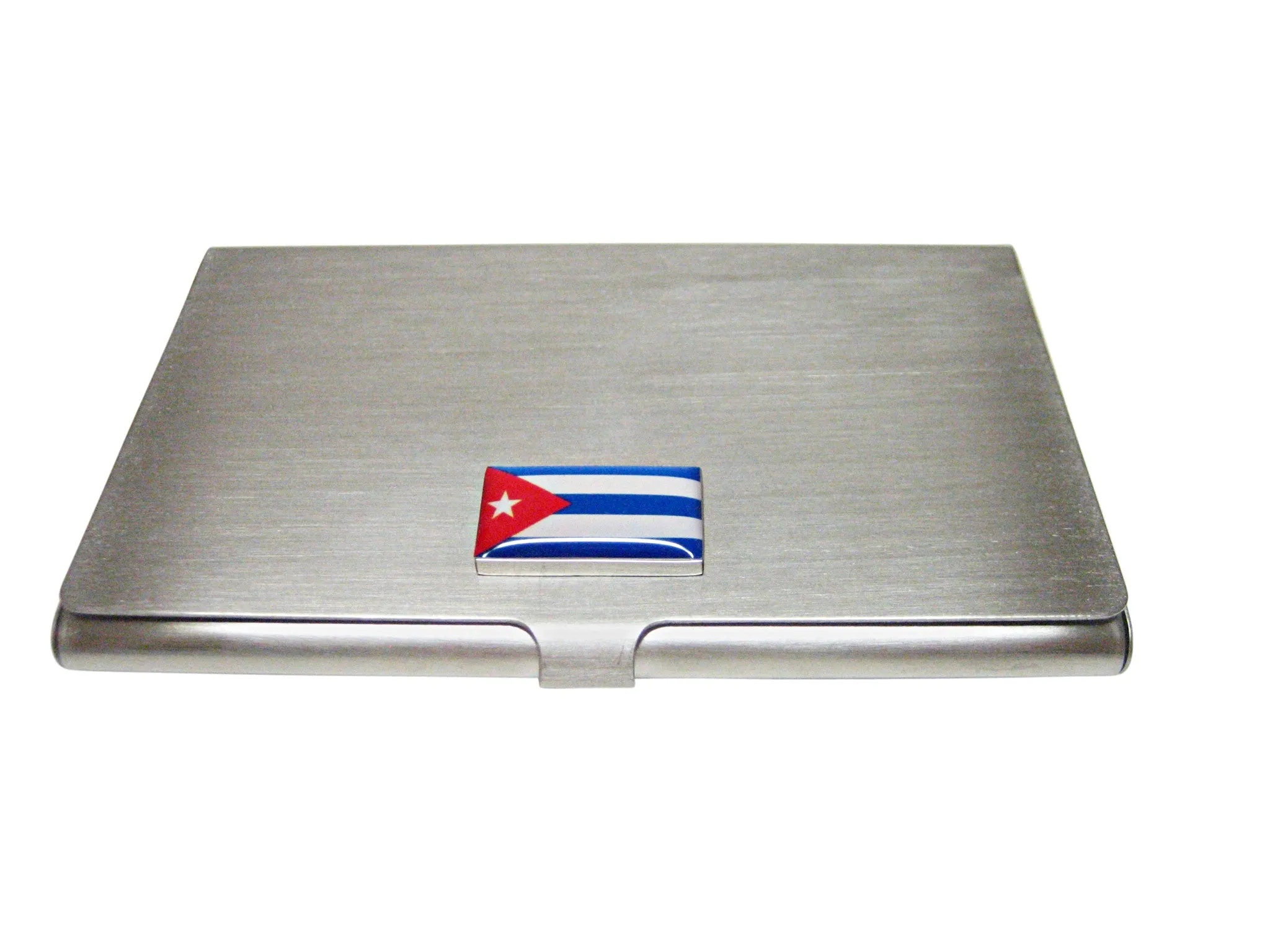 Cuba Flag Pendant Business Card Holder