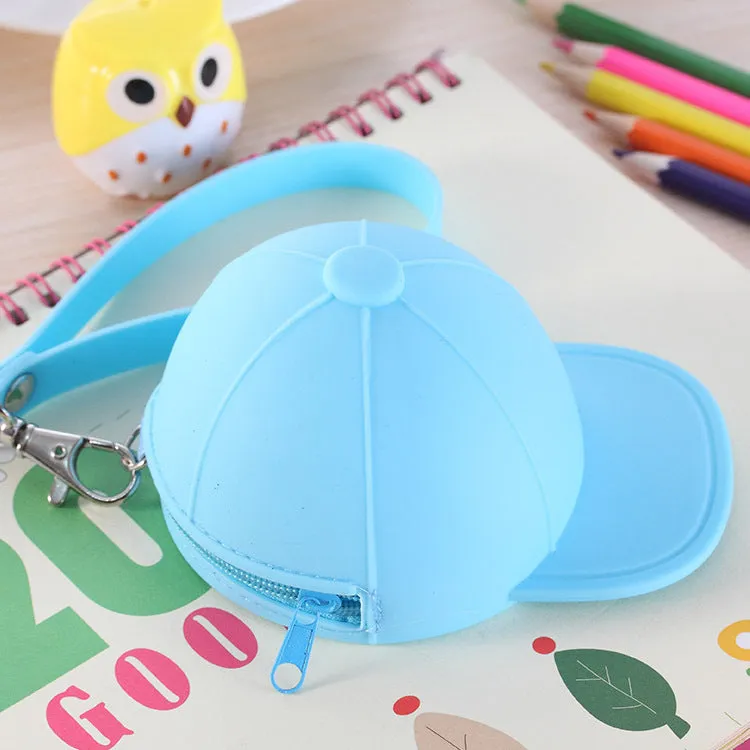 Cute Cartoon Candy Color Hat Silicone Coin Purse