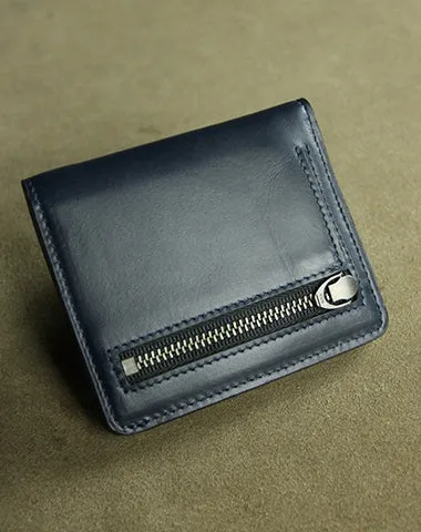 Cute Women Coffee Leather Small Bifold Wallet Billfold Wallet with Coin Pocket For Women
