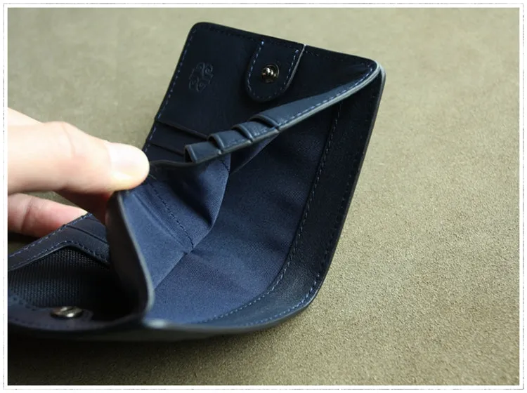 Cute Women Coffee Leather Small Bifold Wallet Billfold Wallet with Coin Pocket For Women