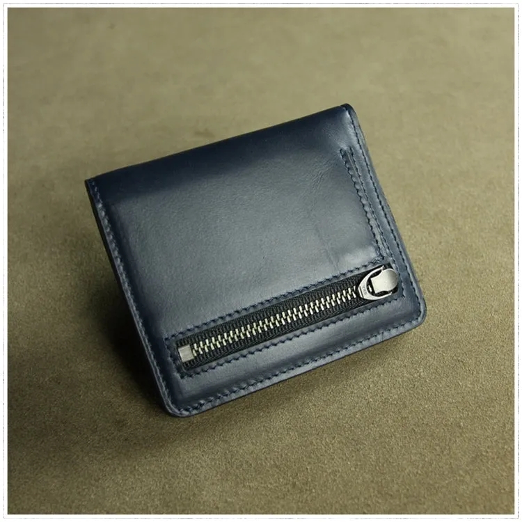 Cute Women Coffee Leather Small Bifold Wallet Billfold Wallet with Coin Pocket For Women